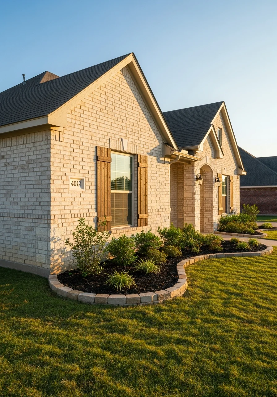 Close-up of a White Oak home exterior showing typical architectural style and well-maintained property common to the area.